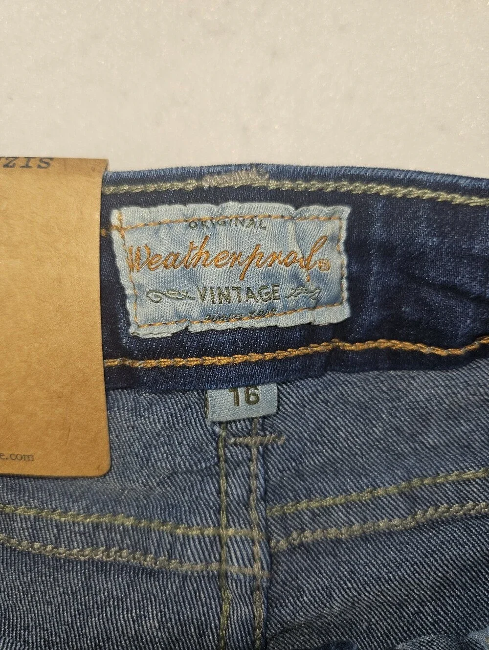 Original NEW Weatherproof Vintage Girls's Jeans Dark Wash Straight Leg Size 16